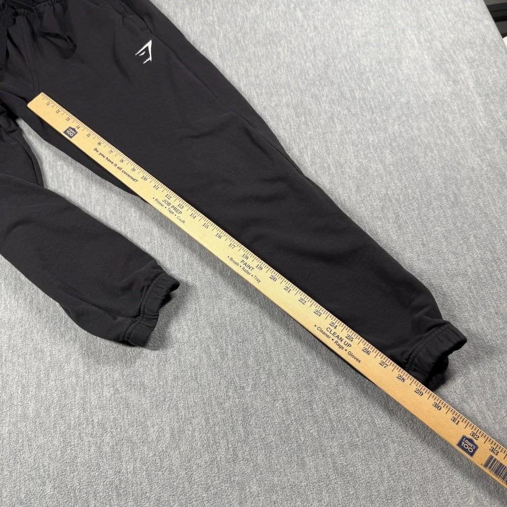 Gymshark Sweatpants Mens M Black Heavyweight Cotton Blend Elastic Cuff Jogge